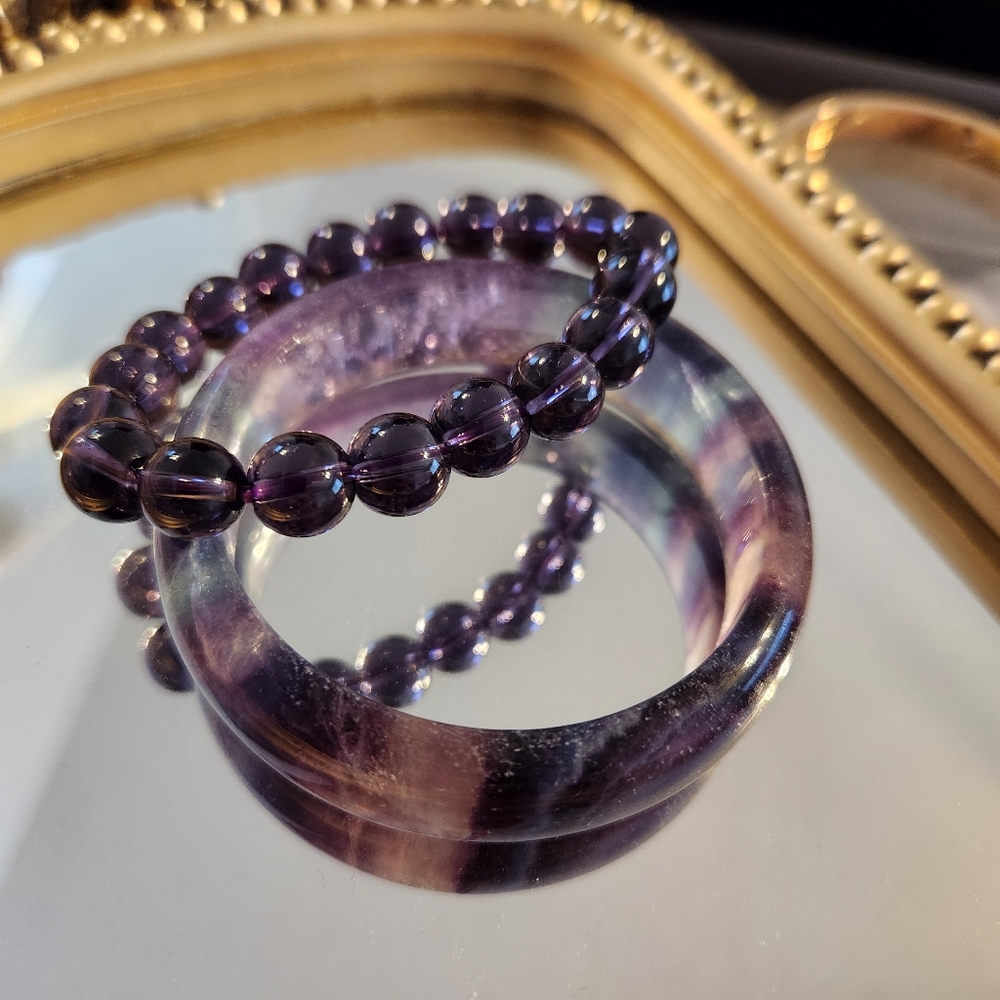 SOLD Fluorite bangle set